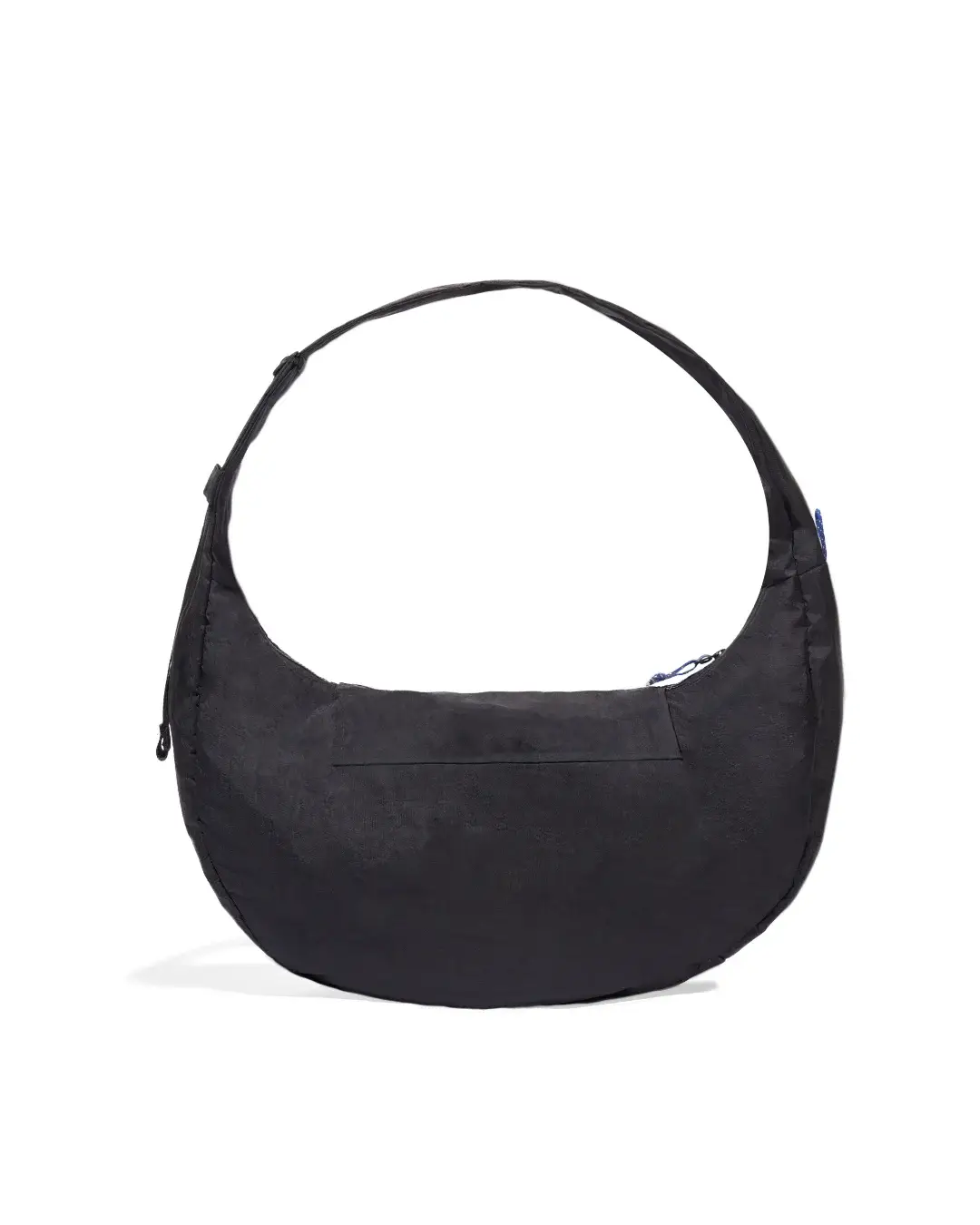 Back view of SYMA Fable Sling Bag Black showing clean minimalist silhouette. 14-inch laptop commuter bag