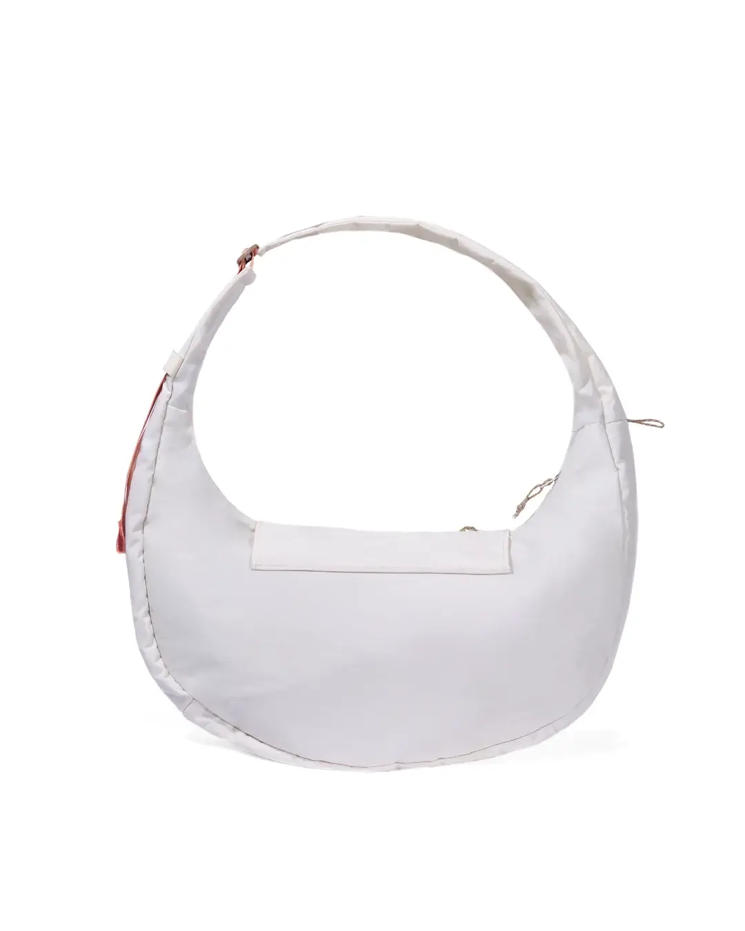 Back view of SYMA Fable Sling Bag Light Cream showing seamless rear design. Minimalist everyday sling bag